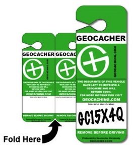 Geocacher Vehicle Placard